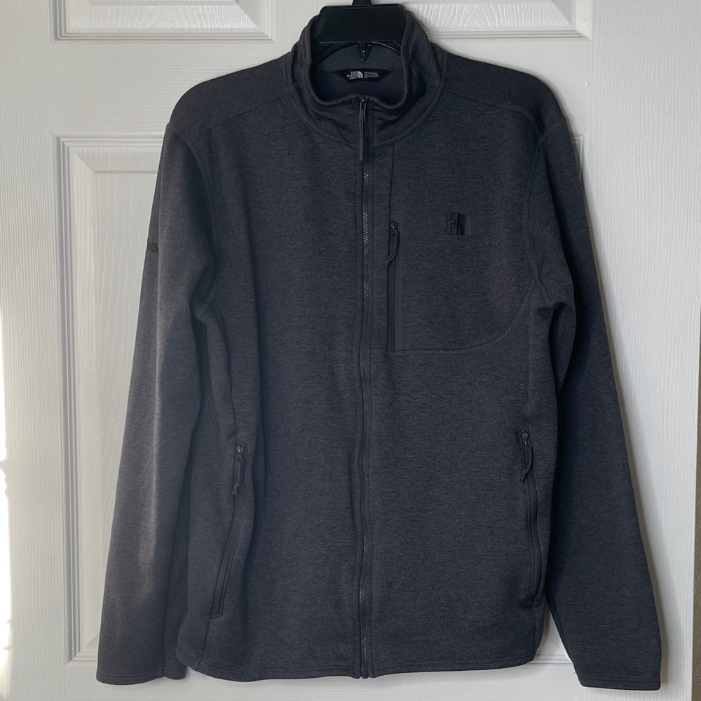 The North Face Gray Fleece Full Zip Up Sweatshirt Jacket